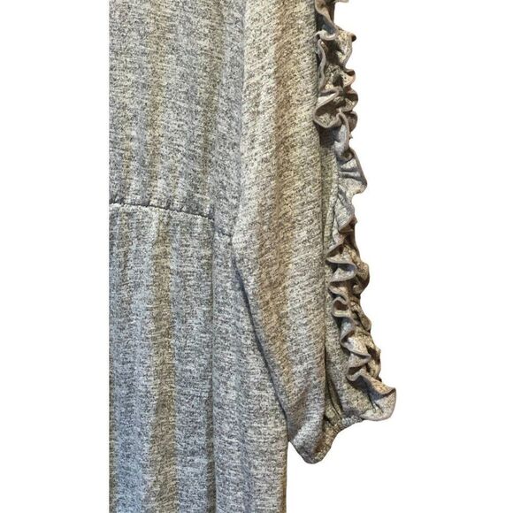 Lane Bryant Heather Grey Ruffled KnitDress Women Plus Size Dress 22/24 - Picture 3 of 4